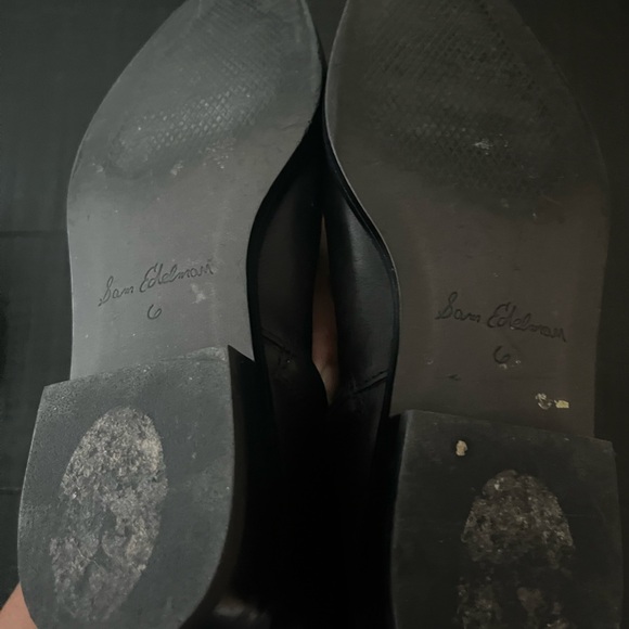 Sam Edelman Clive Black Black Leather Square Toe Tall Boot SZ 6 - Picture 7 of 8